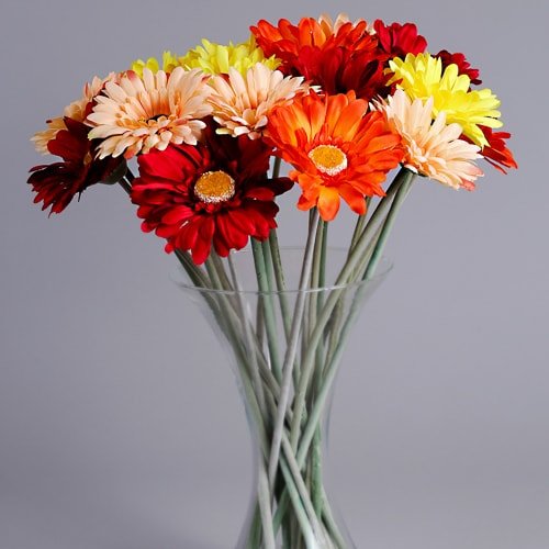 AIFUSI Artificial Flowers Daisy Flower White Artificial Gerber Daisy Fake Plant for Home,Office,Wedding Decoration